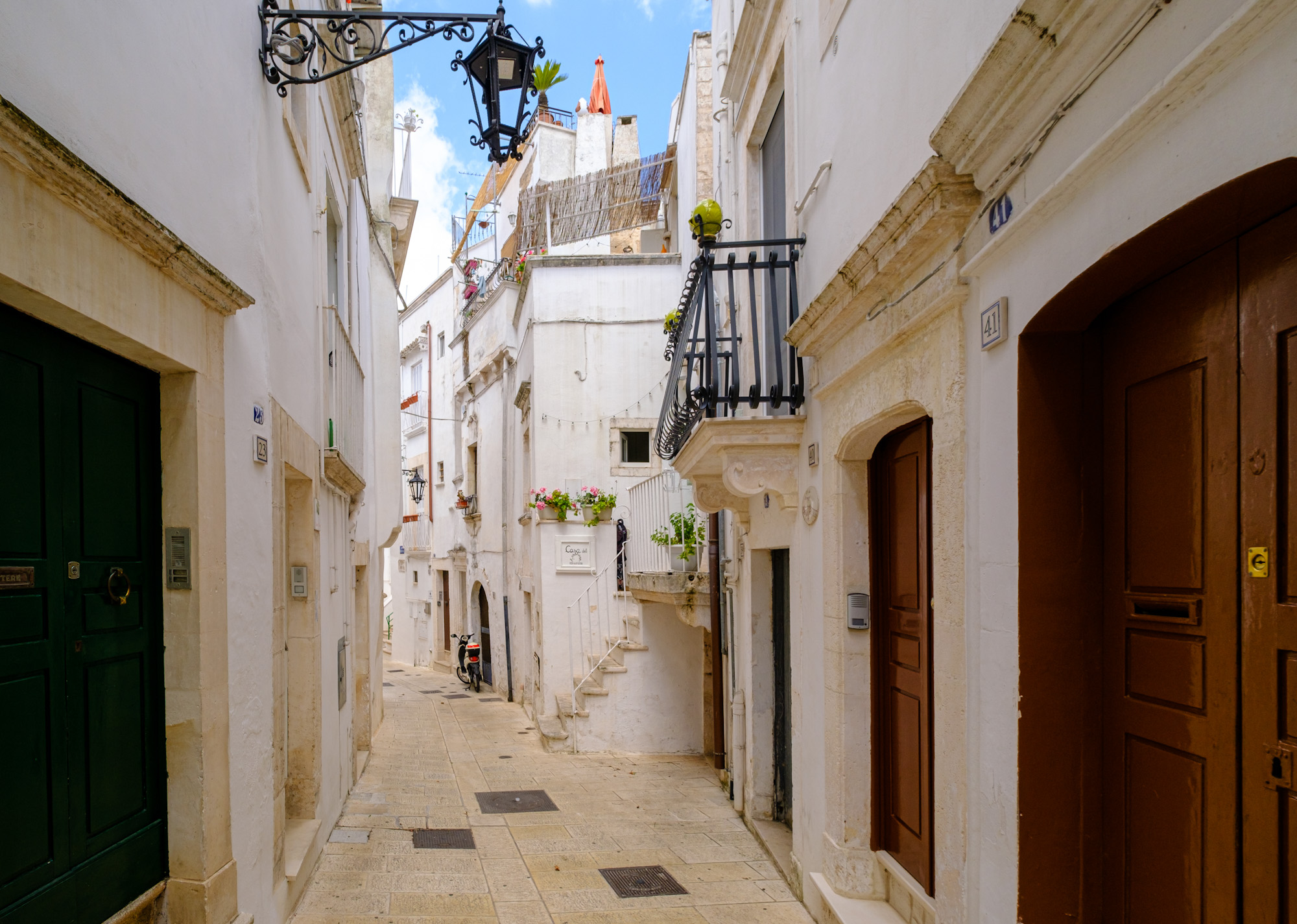Quiet streets in Martina Franca Puglia