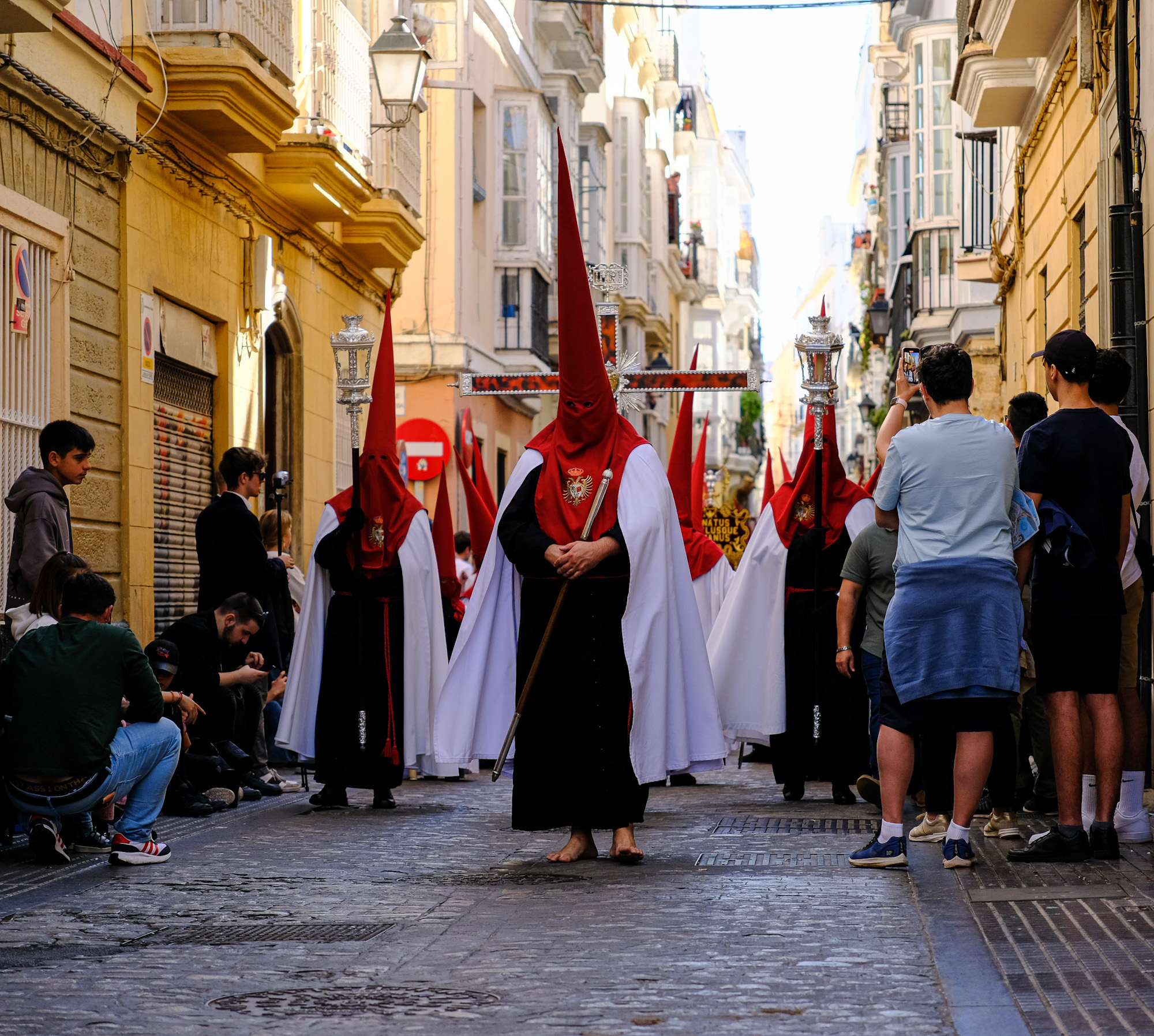 Semana Santa procession in Cadiz Andalusia
