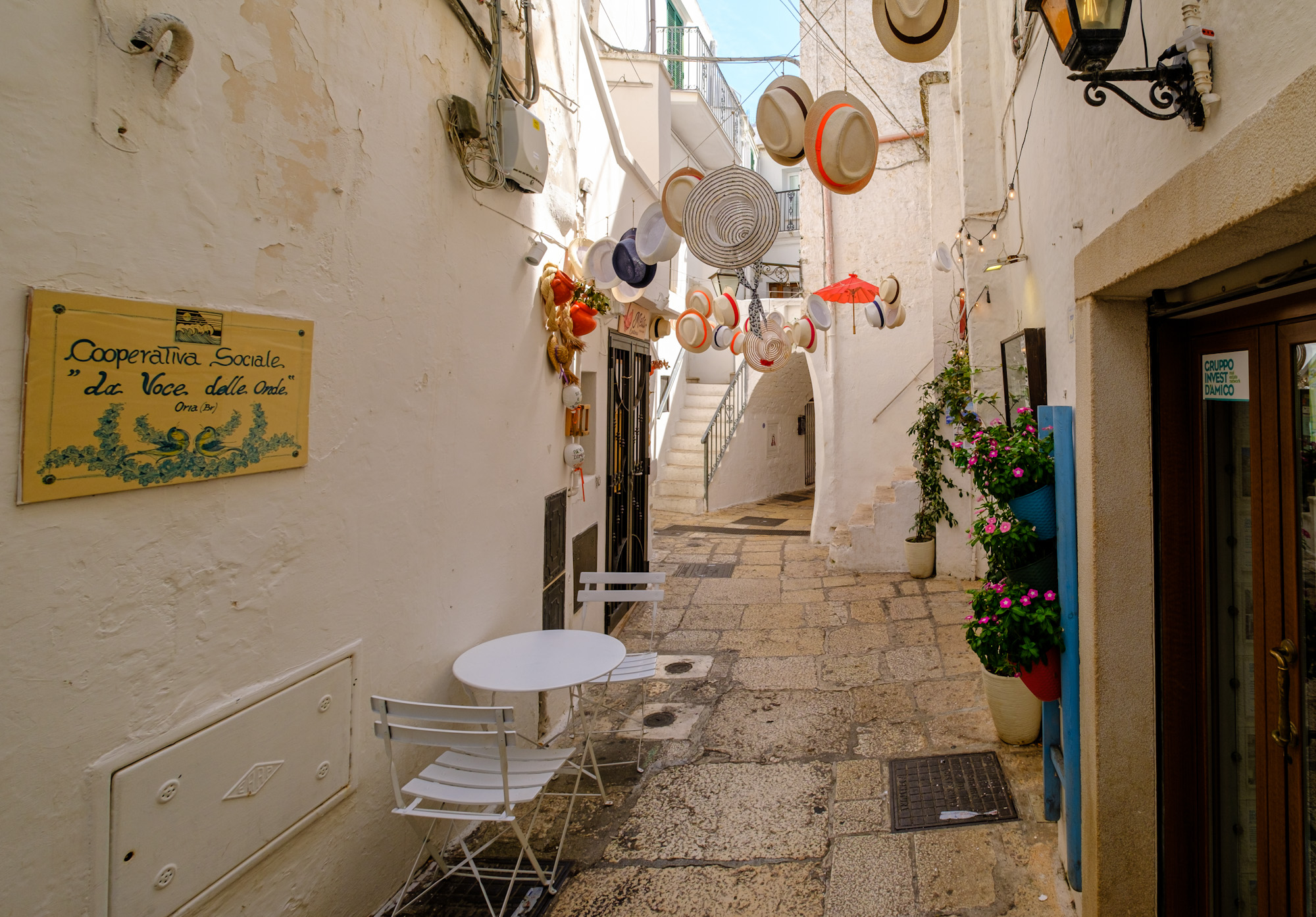A street full of colour in Cisternino Puglia