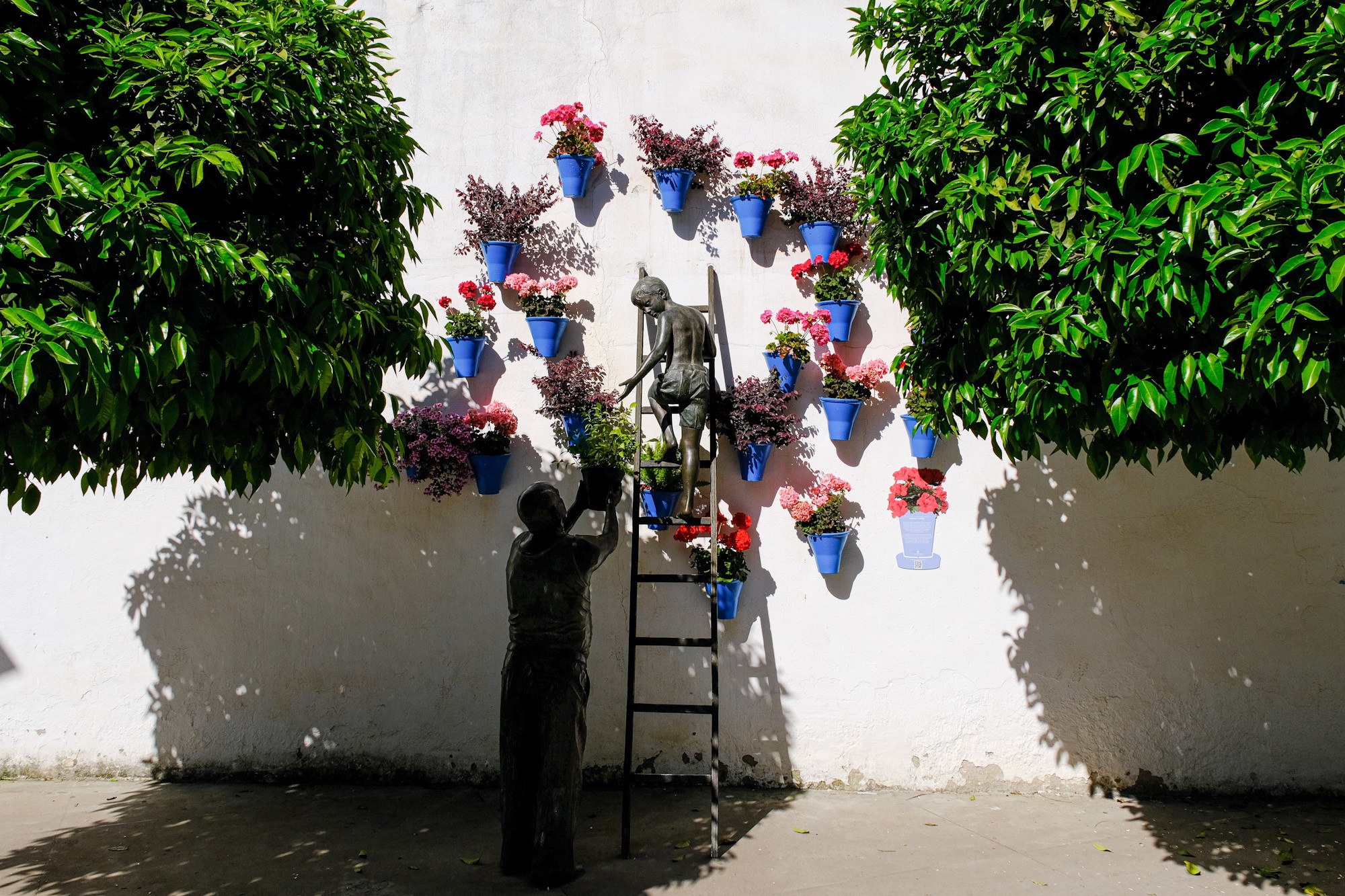 Statue near the patios in Cordoba Andalusia