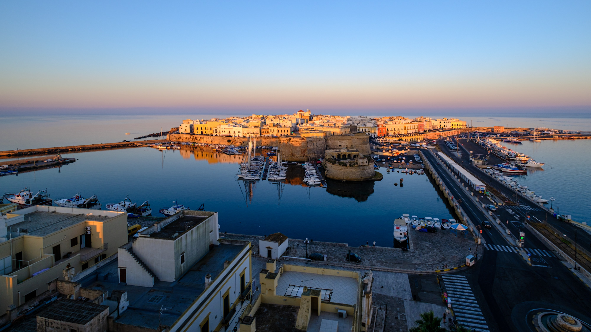 View from the hotel in Gallipoli Puglia