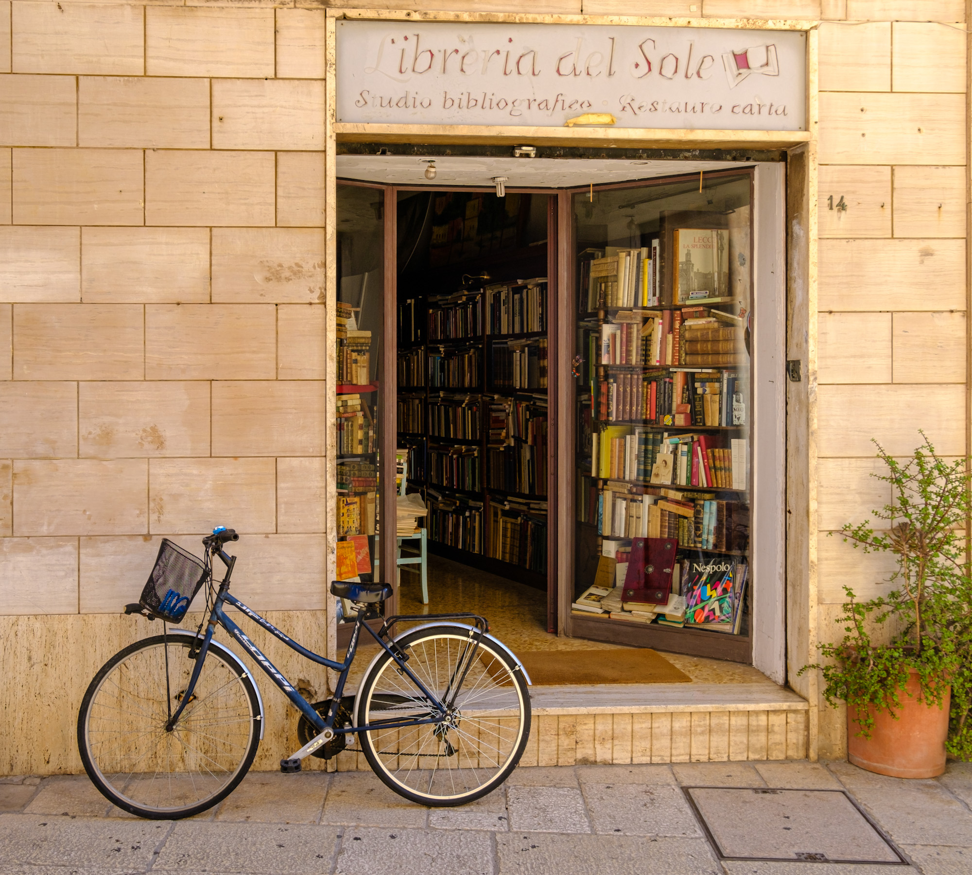 Small library in Lecce Puglia
