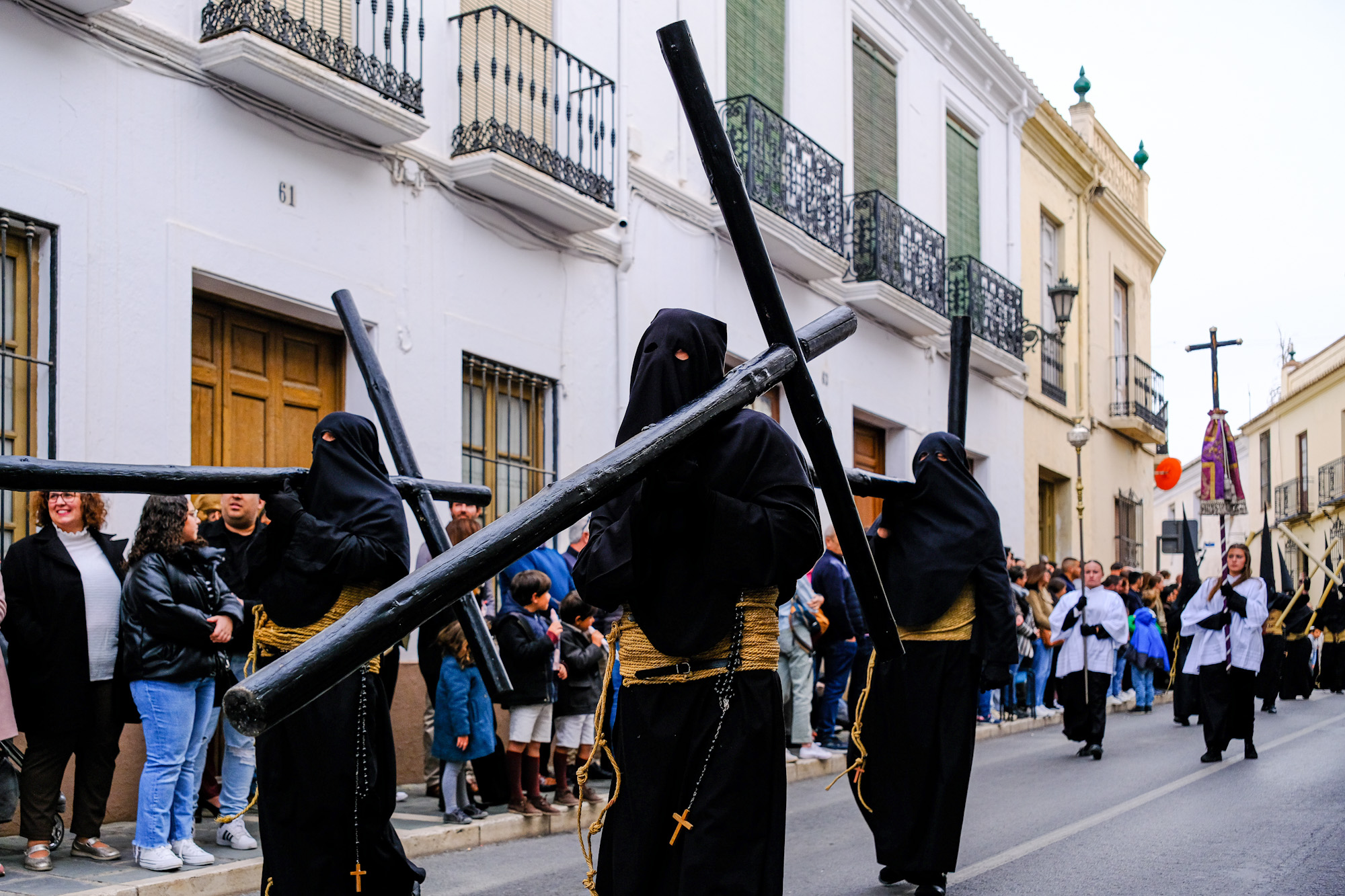 Semana Santa processions on the streets of Ronda Andalusia