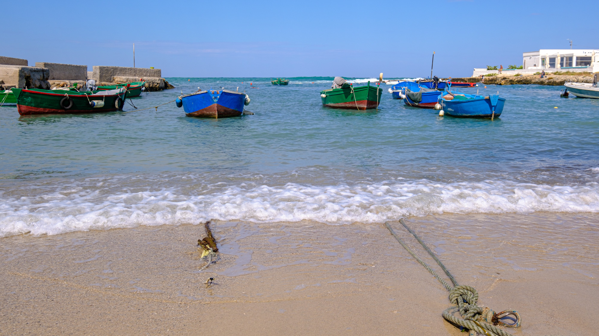 Peace and quiet at San Vito harbour in Puglia