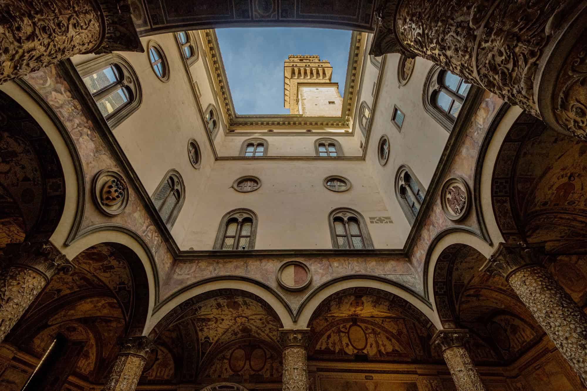 Looking up at amazing architecture in Firenze Tuscany