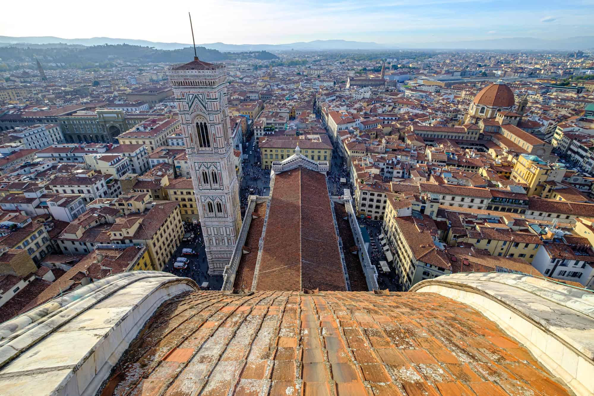Photography from the top of the Duomo in Firenze Tuscany