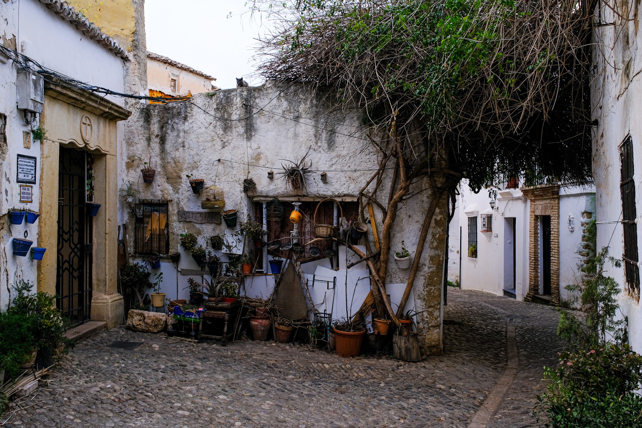 Old houses and empty streets in Ronda Andalusia