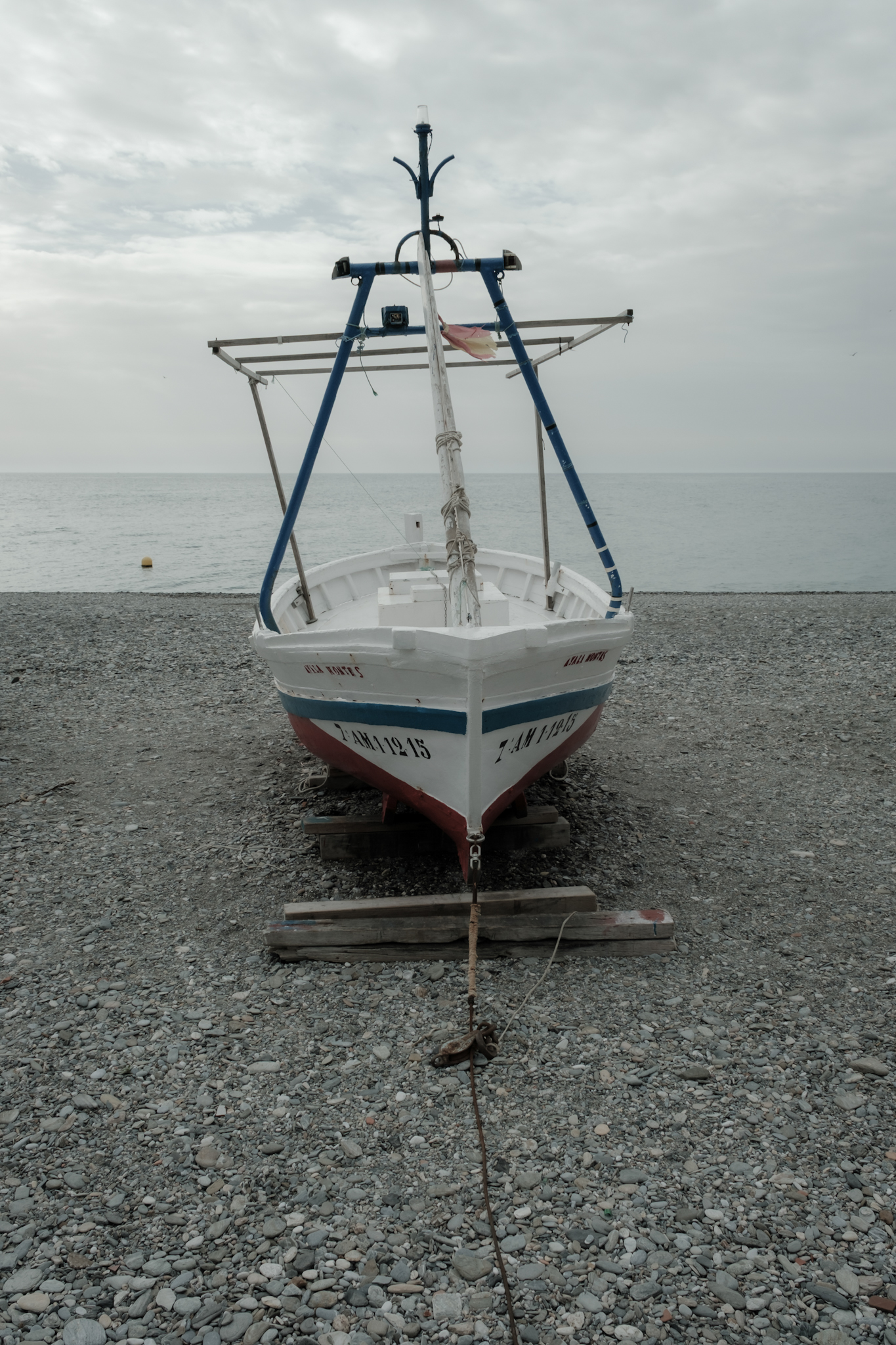 Grey days at the beach in Almunecar Andalusia