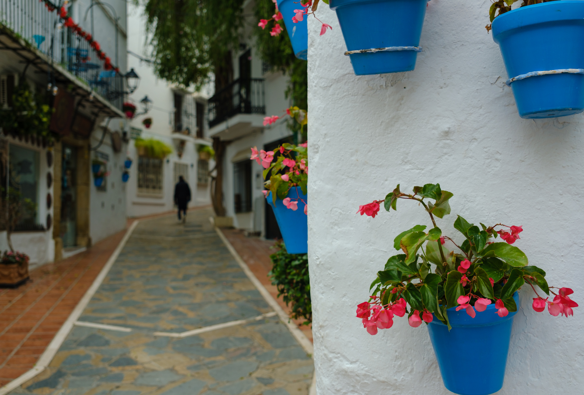 Walking around the old town in Marbella Andalusia