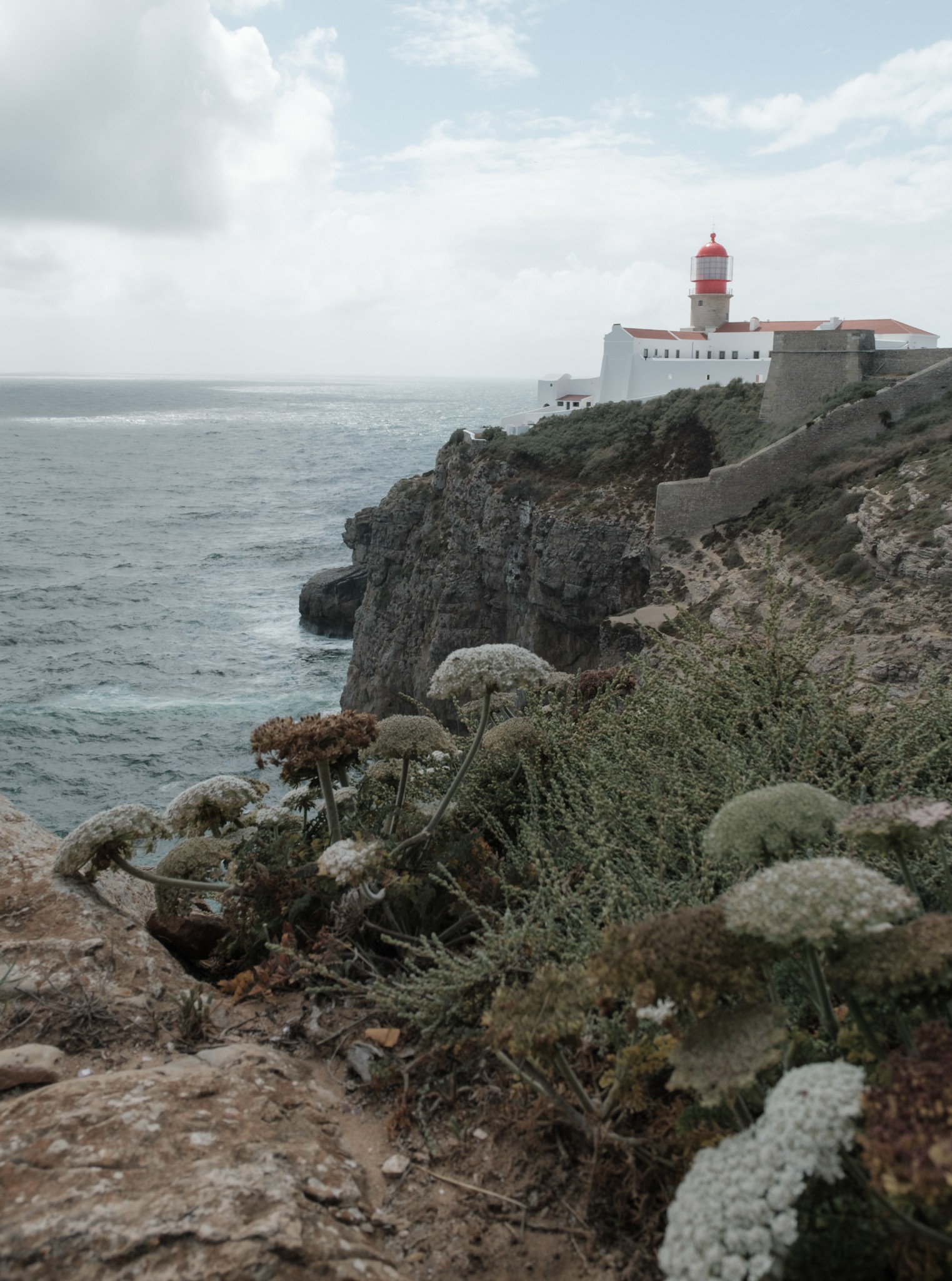 The ocean and clouds at Cabo Sao Vicente Algarve