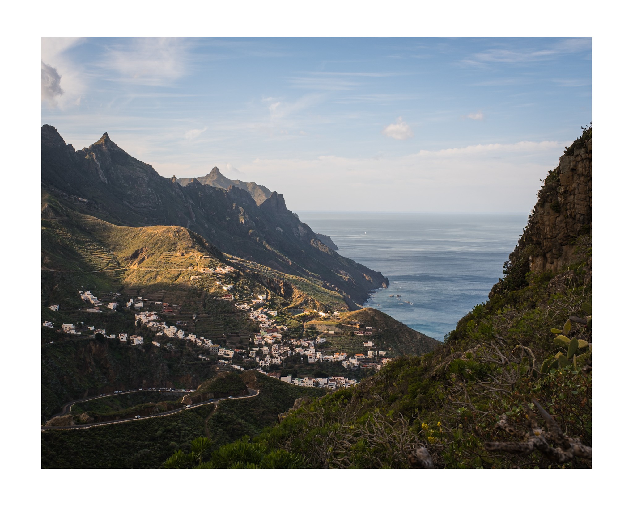 Driving through Anaga Park Tenerife